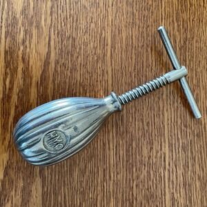 1940s HMQ Henry Marcus‎ Quackenbush Cast Metal Hand Crank Vice Turn Nutcracker
